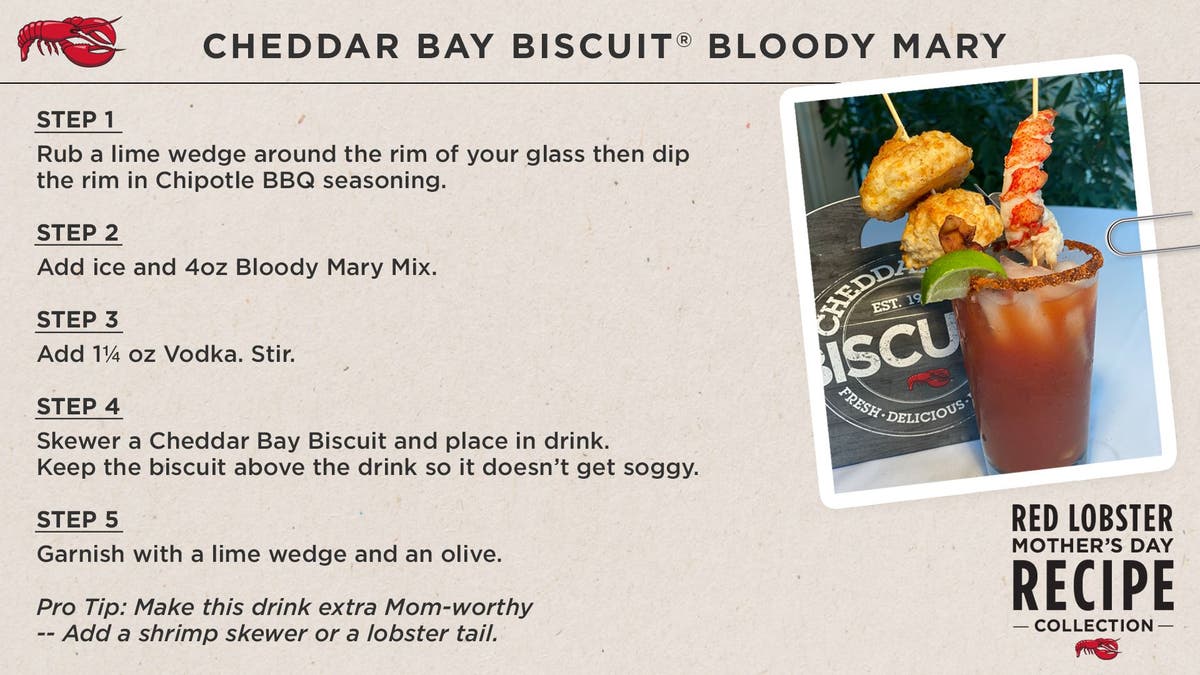 The chain has released its own recipe for a Cheddar Bay Biscuit Bloody Mary.