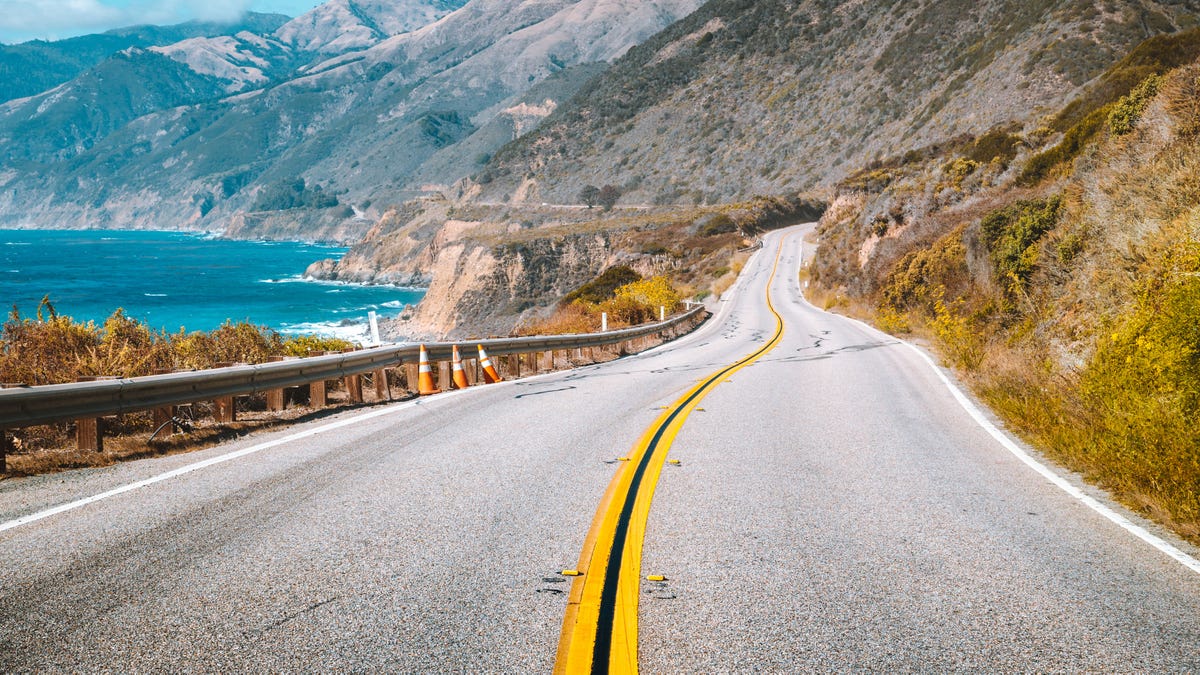 Famous Highway 1 at Big Sur, California Central Coast, USA