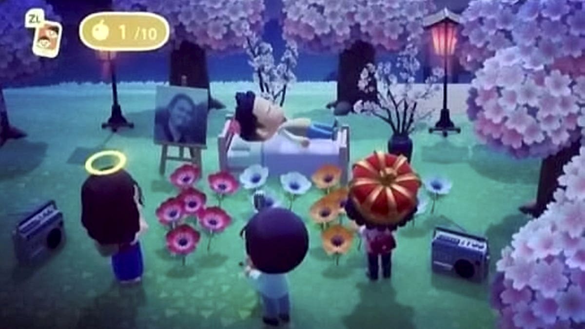 The Animal Crossing Memorial to Branden Perez. (Credit: SWNS)