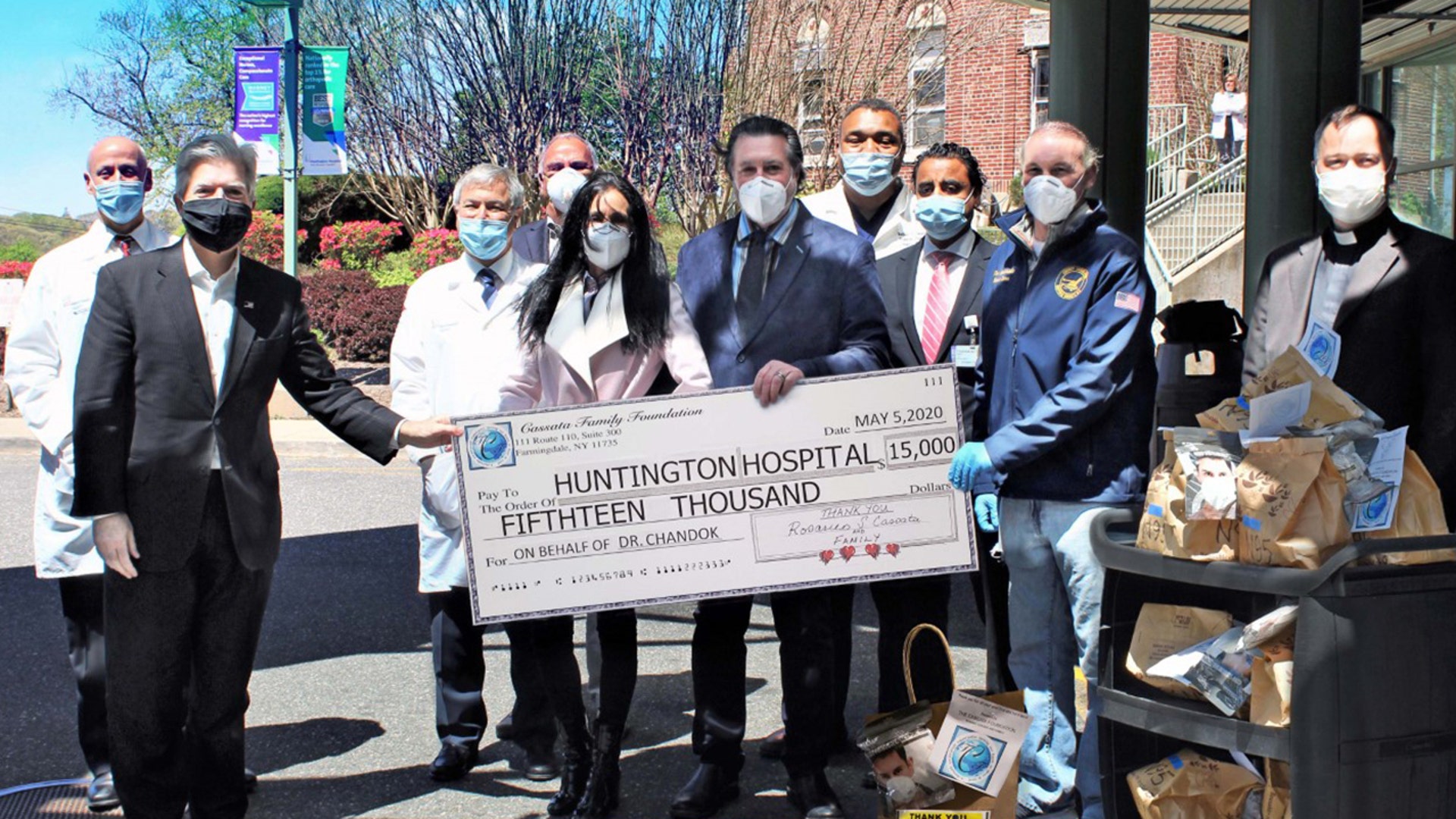 The Cassata Family Donates “1000” N95 Facemasks, “100” Meals and $15,000 To Huntington Hospita