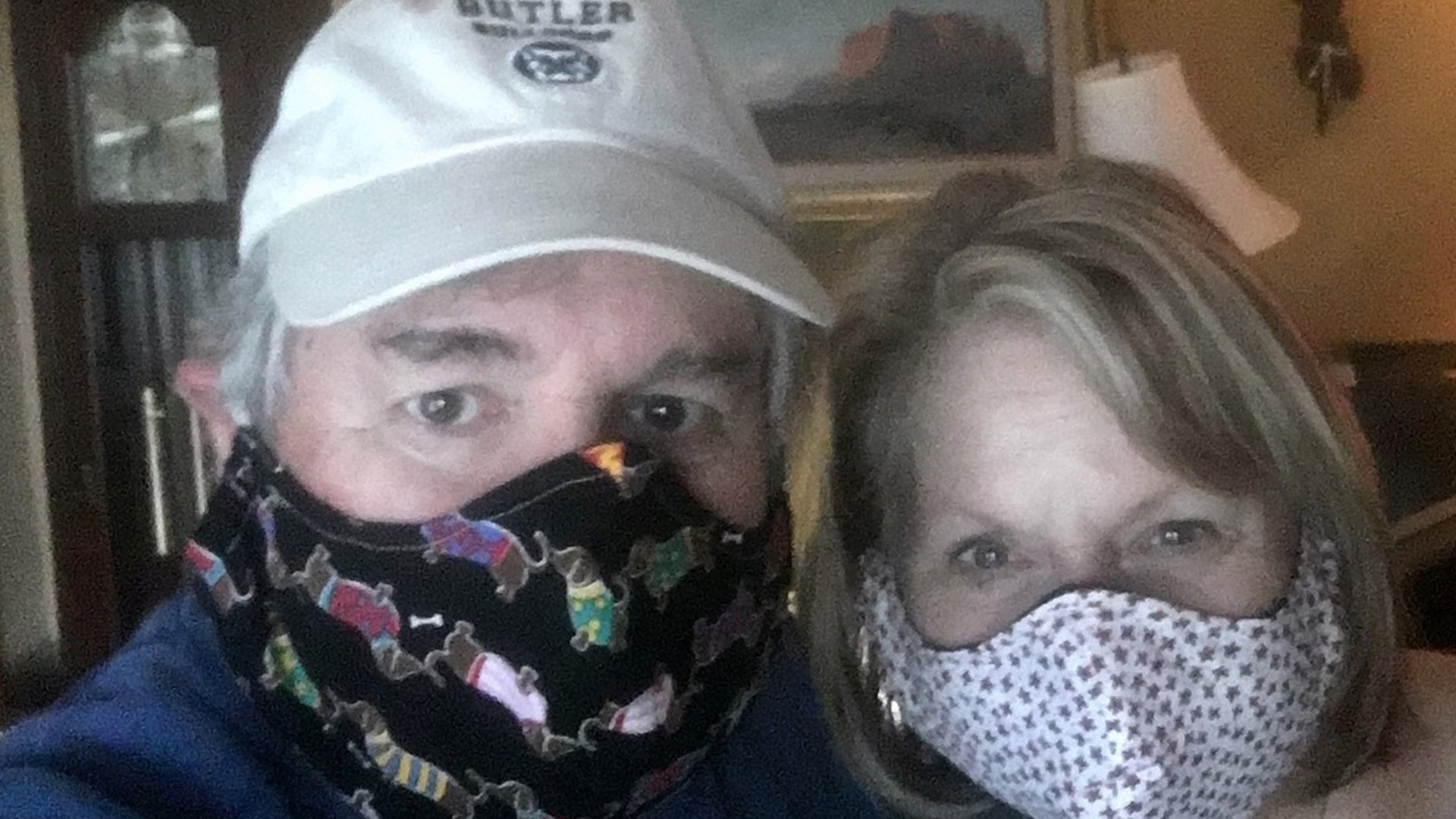 Truly a surreal experience being quarantined with my ‘Best friend” and wife. All we need is a “good hair cut”… and a long walk with the puppies. All the Best.!. Bill and Liz Murphy..