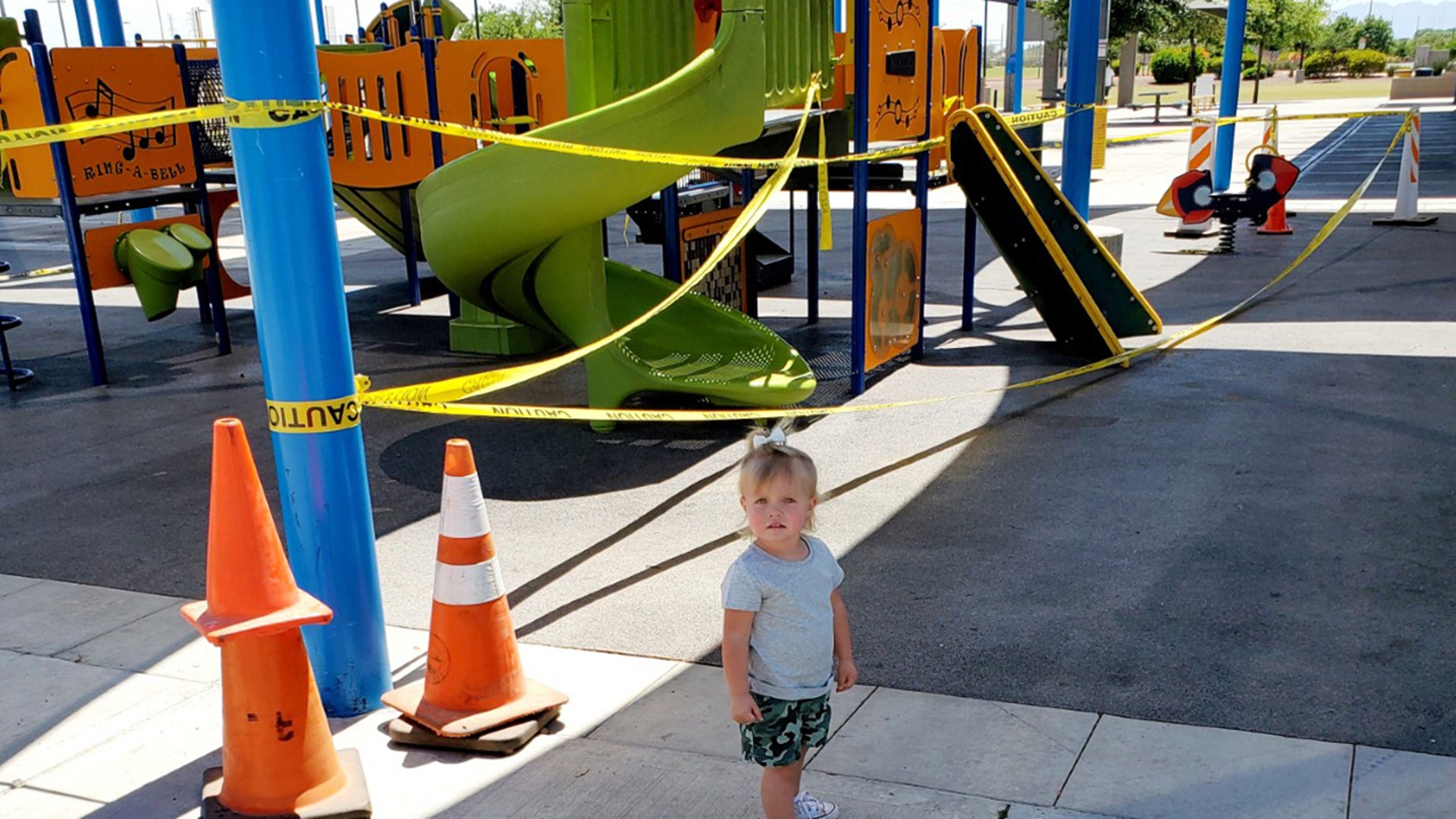 Took my daughter Annika to the park in Peoria, AZ. Even though there were duckies and turtles, my 2yr old beautiful girl didn't understand why the playground was closed. After a 2 minute one sided conversation, we soon found our smiles again when we stopped for ice cream on the way home. Cant wait for things to get back to normal. Stand strong mankind, Ryan Houser
