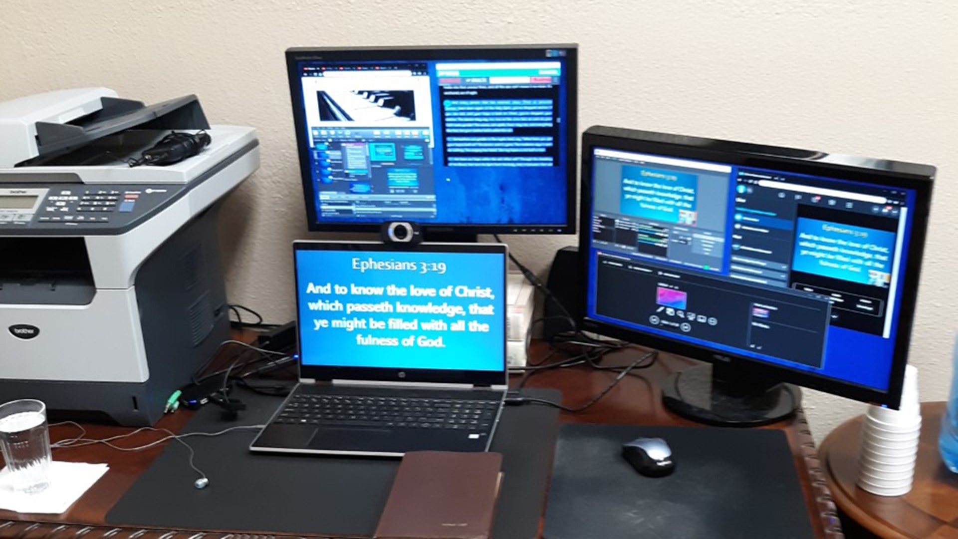 I took this on Sunday April 5th. "This is my flagship on Sundays right now. This is how I have been and will continue to conduct our church services until things change. Worshipping God in Spirit and Truth!