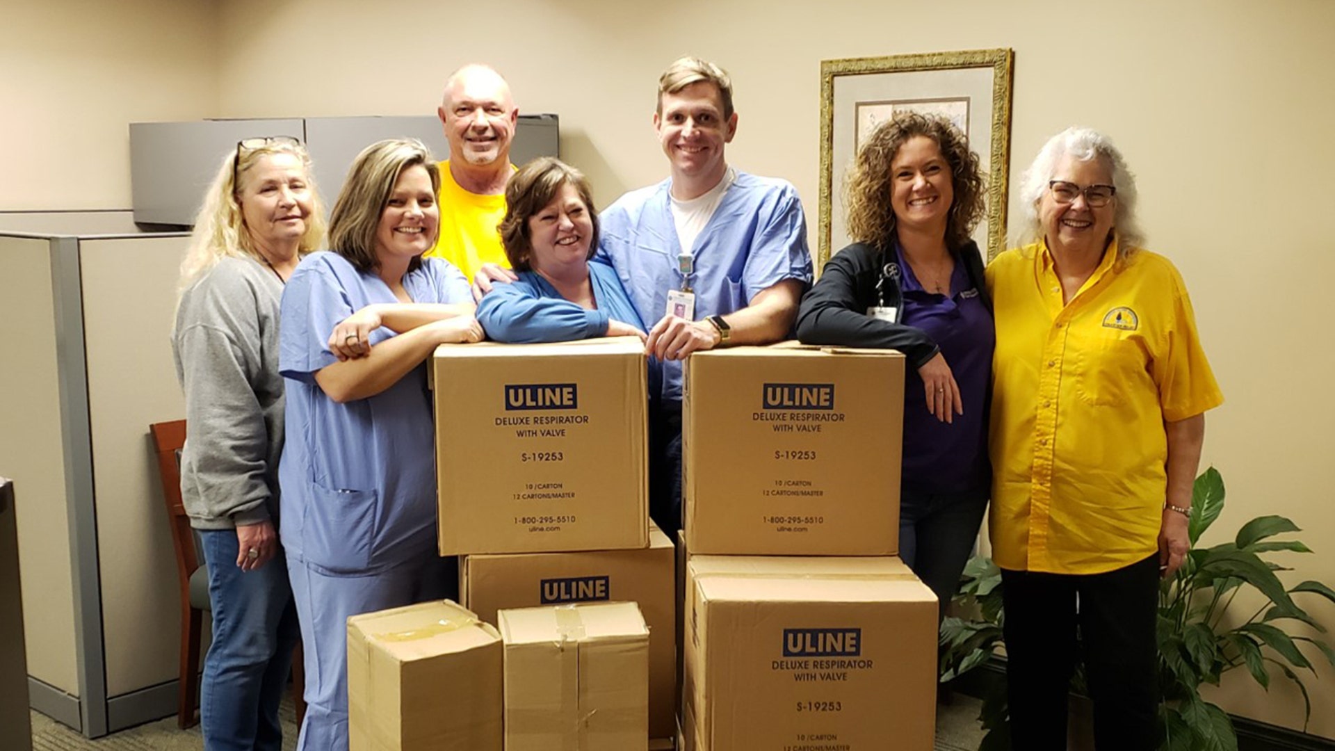 Kentucky Baptist Disaster Relief shared their inventory of masks, N95 ventilators and Tyvek suits all over Kentucky. This is just a couple in Stanford, Kentucky in Lincoln County.