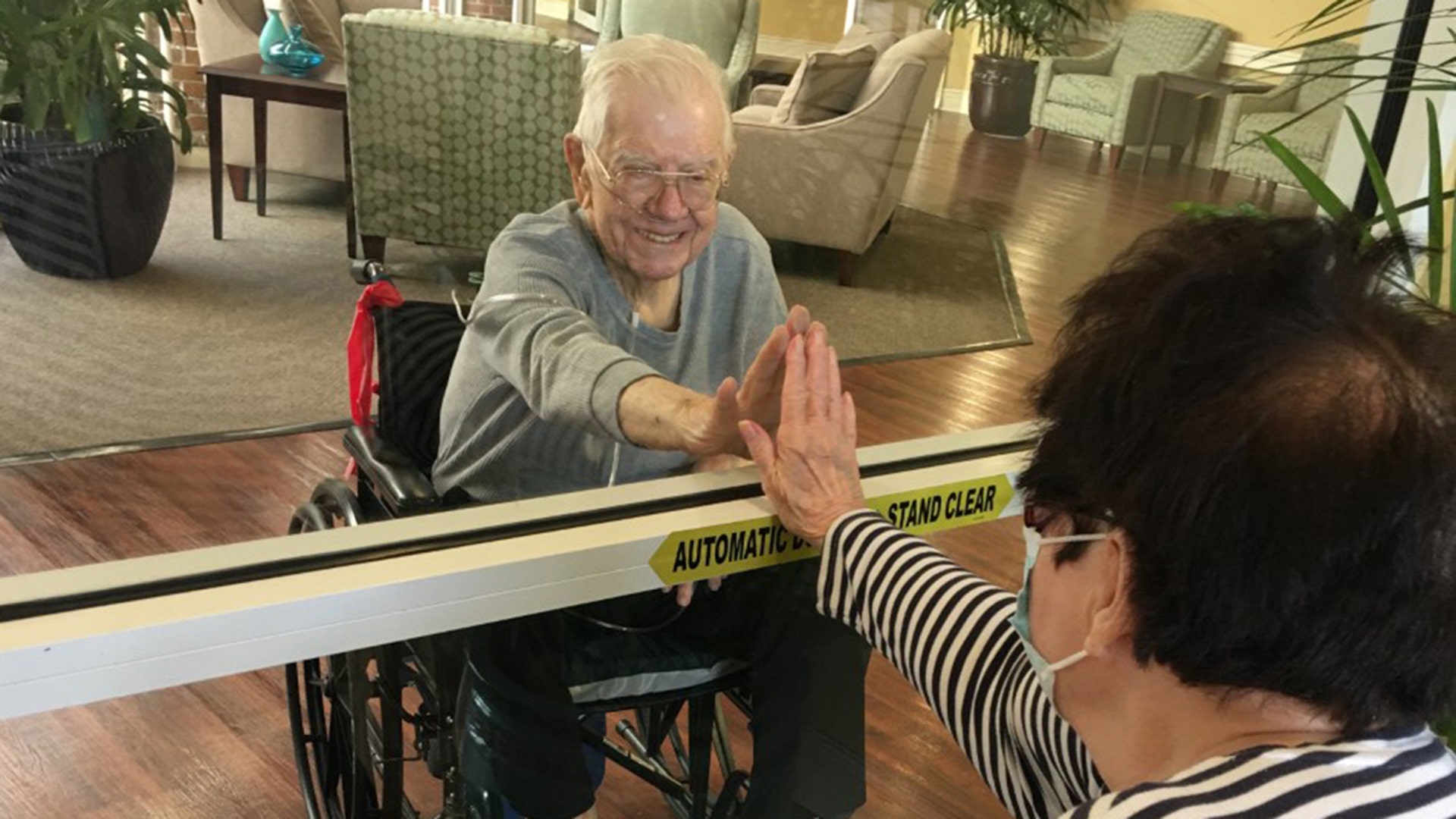 April 21 will be the 69th wedding anniversary for Larry and Mary Bowdren. They saw each other again finally after weeks apart. They had not seen each other since before the 5 hour surgery to remove a cancerous tumor in 91 yr old Larry’s colon. They could only touch through the glass of the rehab center Larry was in. Thank you for sharing their indomitable love! Their daughter, Rene Williams