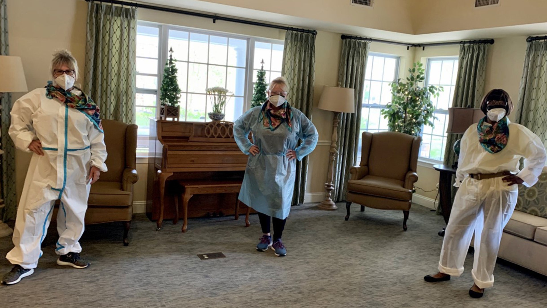 Good Afternoon, Please see attached photo of my amazing Mother Donna LaRotonda who is the executive director at an Assisted living center In Galloway NJ! Along with here wonderful staff dressed as the very intelligent and humble Dr. Deborah Birx! As they continue to ensure the safety and well-being of there very special residents! Thank you hope you can share to spread a glimmer of hope and cheer! Stay Safe, Nick LaRotonda