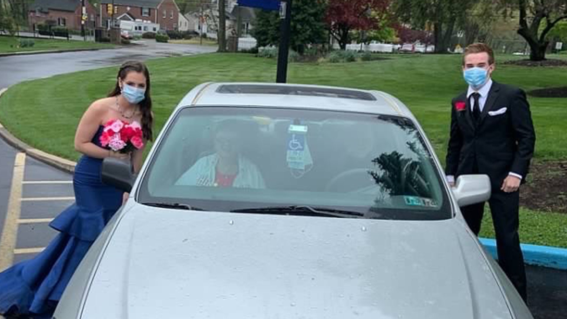 Abby Lynch from Nazareth Academy got all dressed up (along with her family) on the day that was supposed to be her senior prom!! Tina Lynch (mom)