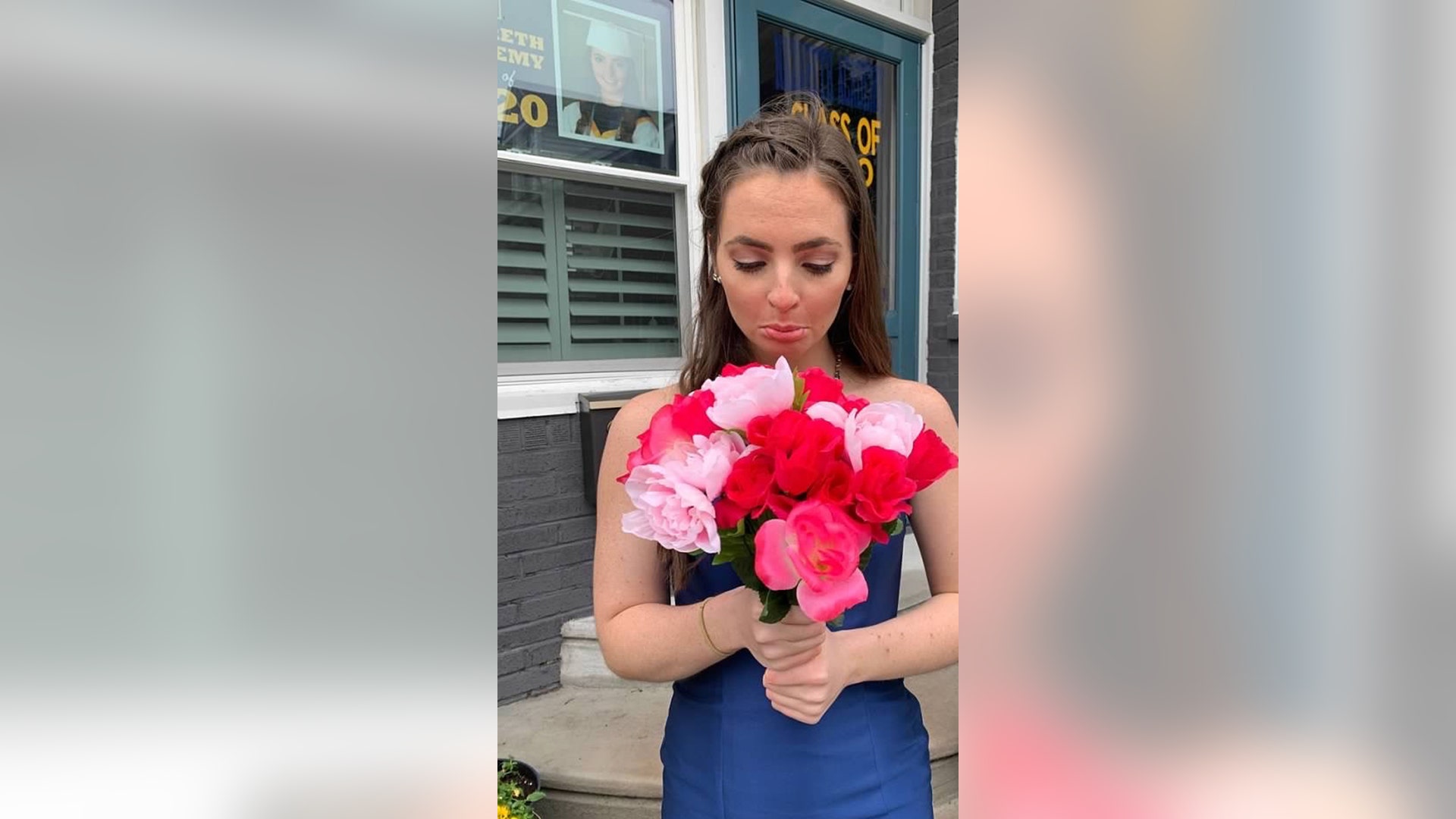 Abby Lynch from Nazareth Academy got all dressed up on the day that was supposed to be her senior prom!! Tina Lynch (mom)