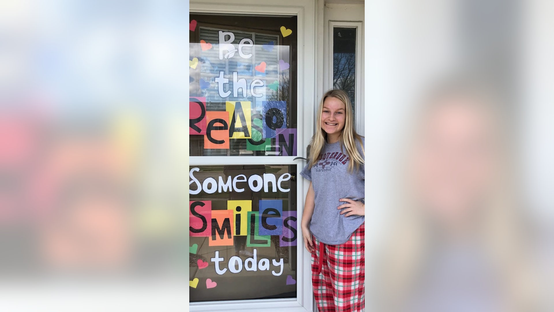 My daughter Natelli decorated our door. Located in Carol Stream. There are 4K likes on it in the facebook group Heart Hunters and I received this message from someome. Thanks, Shari Bulvas