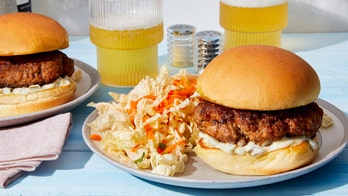 Summer grilling: Smoky beef burgers with spicy mayo and lime slaw