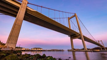 California car thief plunges off bridge to fiery death during police chase