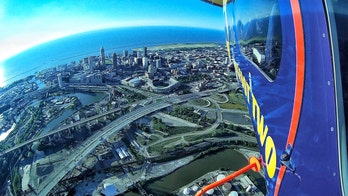 Goodyear blimp to fly over 11 Florida hospitals to thank health care workers ahead of Manning-Brady golf match
