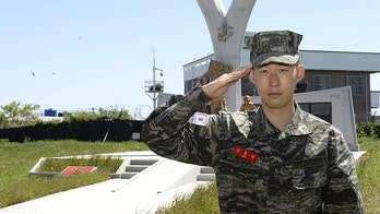 Tottenham forward Son finishes basic training in South Korea