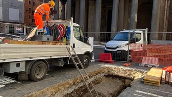 Sinkhole in Rome reveals ancient imperial pavement