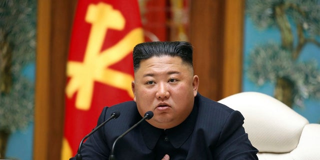 North Korean leader Kim Jong Un attends a politburo meeting of the ruling Workers' Party of Korea in Pyongyang, North Korea.