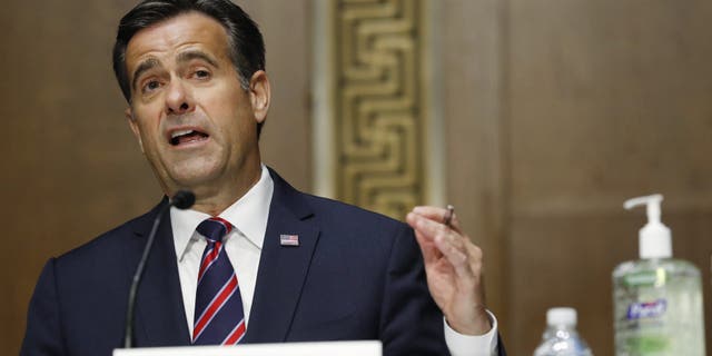 Ratcliffe testifies before a Senate Intelligence Committee nomination hearing on Capitol Hill in Washington, May 5, 2020. (AP Photo/Andrew Harnik, Pool)