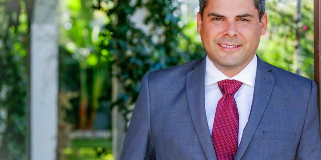 Navy veteran Mike Garcia, a Republican candidate in Tuesday's special election in California's 25th Congressional District, is seen in an undated photo. (Associated Press)