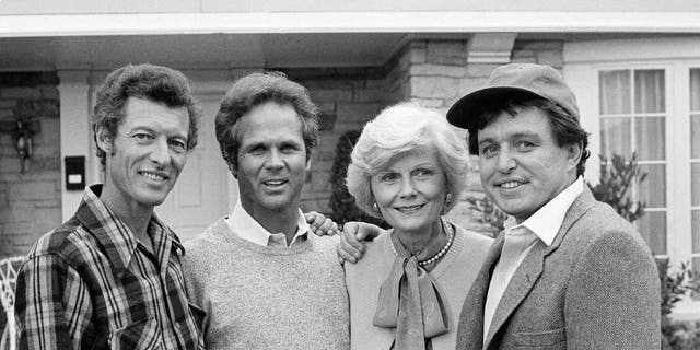 'Leave It To Beaver,' from left, Ken Osmond, Tony Dow, Barbara Billingsley and Jerry Mathers during the filming of their TV special, 'Still The Beaver,' in Los Angeles. 