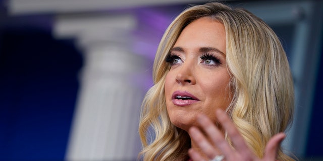 White House press secretary Kayleigh McEnany speaks during a press briefing at the White House, Wednesday, May 20, 2020, in Washington. (AP Photo/Evan Vucci)