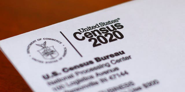 An envelope containing a 2020 census letter mailed to a U.S. resident in Detroit. 