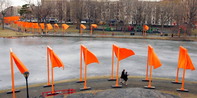 "The Gates," by artists Christo and Jeanne-Claude, in New York City's Central Park in 2005.