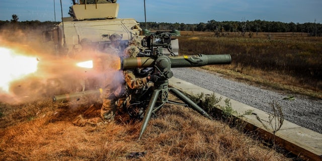 U.S. Army Soldiers from Delta Company, 3rd Battalion, 187th Infantry Regiment, 3rd Brigade Combat Team, 101st Airborne Division (Air Assault), fire the TOW missile system during a live fire at Fort Campbell, Ky. Oct. 24, 2018 - file photo.