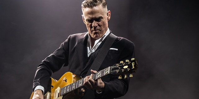 Bryan Adams performs on stage at Motorpoint Arena on March 05, 2019 in Cardiff, Wales.