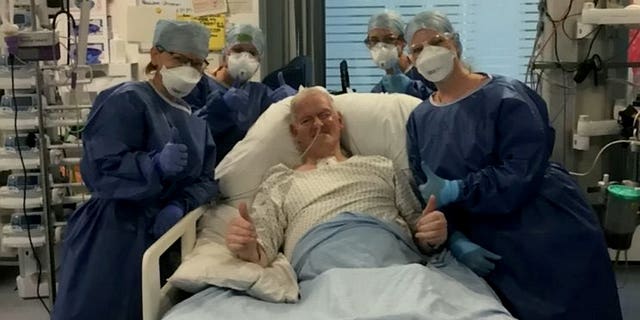 Brian Harvey, 69, has been dubbed "Teflon Man" by staffers who are helping to care for him.