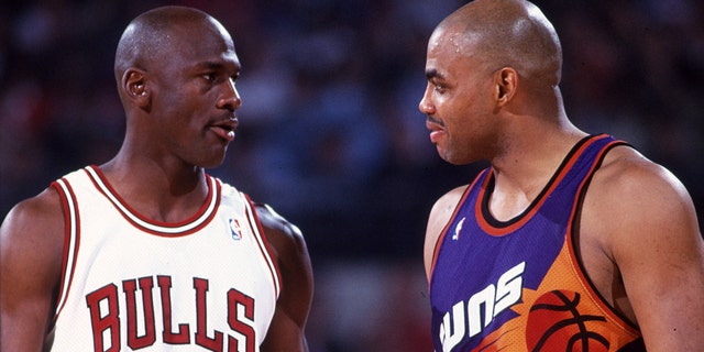 Jordan and Barkley matchup in the 1993 Finals. (Photo by Icon Sportswire)