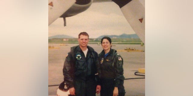 Second cousin once removed Chris and Angie Baker, U.S. Navy Lieutenants, 2003