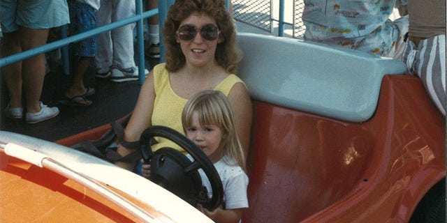 Sara McGrath with her mother during happier times.
