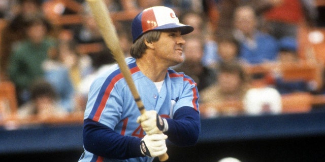 Pete Rose was accused of using a corked back. (Photo by B Bennett/Bruce Bennett Studios via Getty Images Studios/Getty Images)