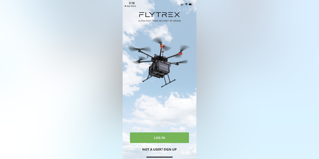 A screenshot from the Flytrex Eat mobile app.