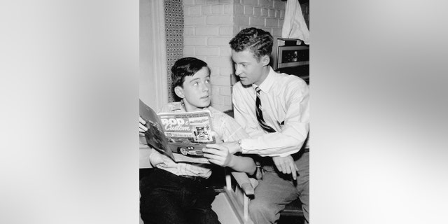 Jerry Mathers (left) with Ken Osmond.