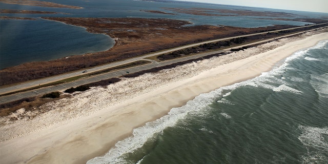 WANTAGH, NY - APRIL 15: An aerial view of the area near Gilgo Beach and Ocean Parkway on Long Island where police conducted a prolonged search after finding ten sets of human remains. (Photo by Spencer Platt/Getty Images)