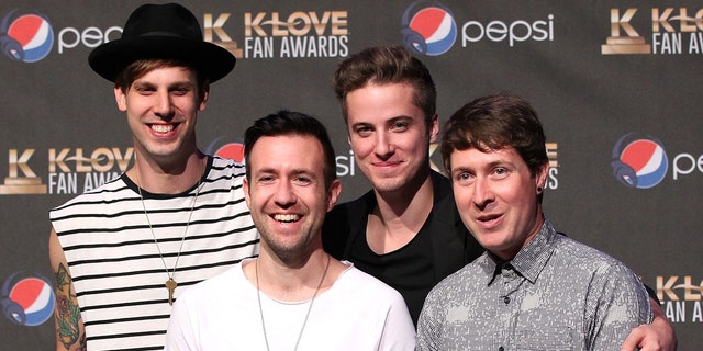 Jon Steingard, David Niacaris, Micah Kuiper and Daniel Biro of musical group Hawk Nelson at the 3rd Annual KLOVE Fan Awards at the Grand Ole Opry House on May 31, 2015 in Nashville, Tenn. (Photo by Terry Wyatt/Getty Images for KLOVE)