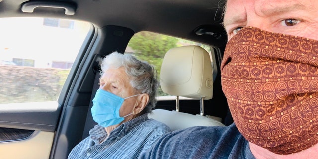 Rich Farmer said he picked up Mike, 93, after he saw the elderly gentleman hitchhiking in the road near a senior living community.