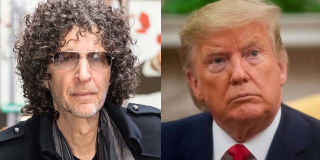 Radio and television personality Howard Stern is seen arriving to the ABC studio in New York City. (Photo by Gilbert Carrasquillo/GC Images) and Donald Trump.