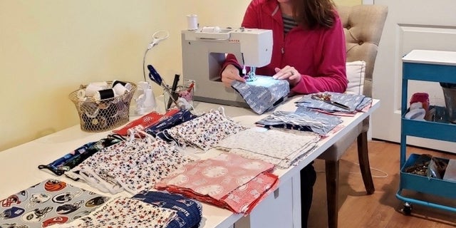 One of Work N’Gear’s senior regional managers, Kelly Hernandez, has made hundreds of masks from the comfort of her home for the retailer's employees, their families, and most recently for other businesses that are preparing to reopen in Massachusetts.