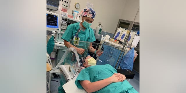 A demonstration of how the intubation box can help provide extra safety when placing COVID-19 patients on a respirator.