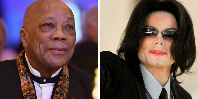 Quincy Jones (left) and Michael Jackson (right).