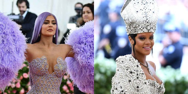 Kylie Jenner and Rihanna in the last Met Galas.