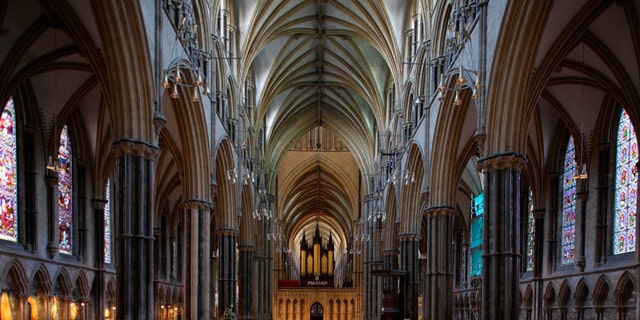 The three naves of Lincoln Cathedral, consecrated in 1092, English Gothic style, Lincoln, Lincolnshire, United Kingdom. (Photo by DeAgostini/Getty Images)