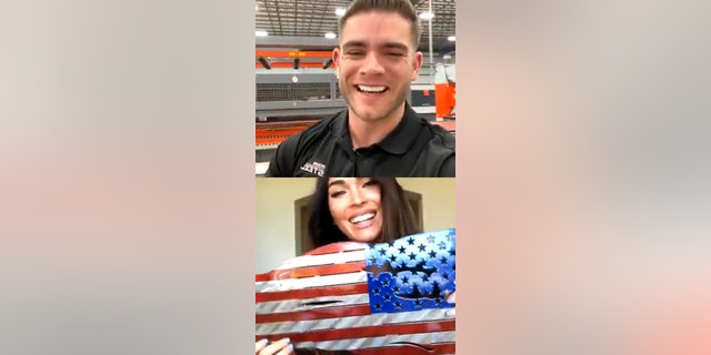 Colin Wayne and Megan Fox during their Instagram Live chat.