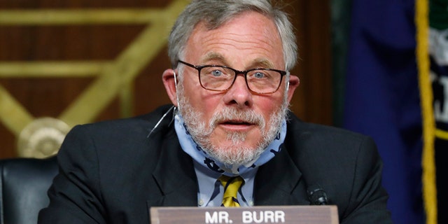 Chairman Richard Burr, R-N.C., gives opening remarks at a Senate Intelligence Committee hearing for a nomination hearing for Rep. John Ratcliffe, R-Texas, on Capitol Hill in Washington, Tuesday. (AP Photo/Andrew Harnik, Pool)