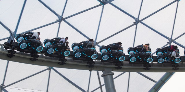Ride cars on opening day at Shanghai Disneyland were limited to single riders, or riders from within the same party, a park official told the Associated Press.