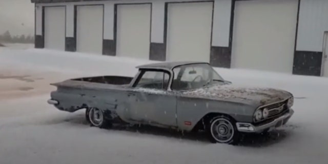 A large hailstorm battered Rapid City, South Dakota, on Sunday as a severe thunderstorm impacted the area.
