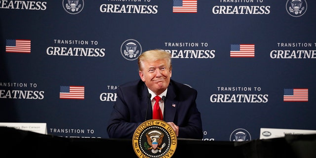 President Donald Trump speaks during a listening session with African-American leaders at Ford's Rawsonville Components Plant that has been converted to making personal protection and medical equipment, May 21, in Ypsilanti, Mich. (AP Photo/Alex Brandon)