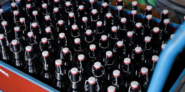 Free beer from the Willinger Brauhaus in Germany, pictured, was distributed on Thursday. The brewery remains unable to deliver the booze to hotel and restaurant clients amid the coronavirus pandemic.