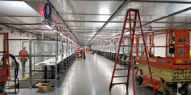 Construction of the ventilator unit at the Ford Rawsonville plant in Michigan. Photo courtesy of Terry Bowman.